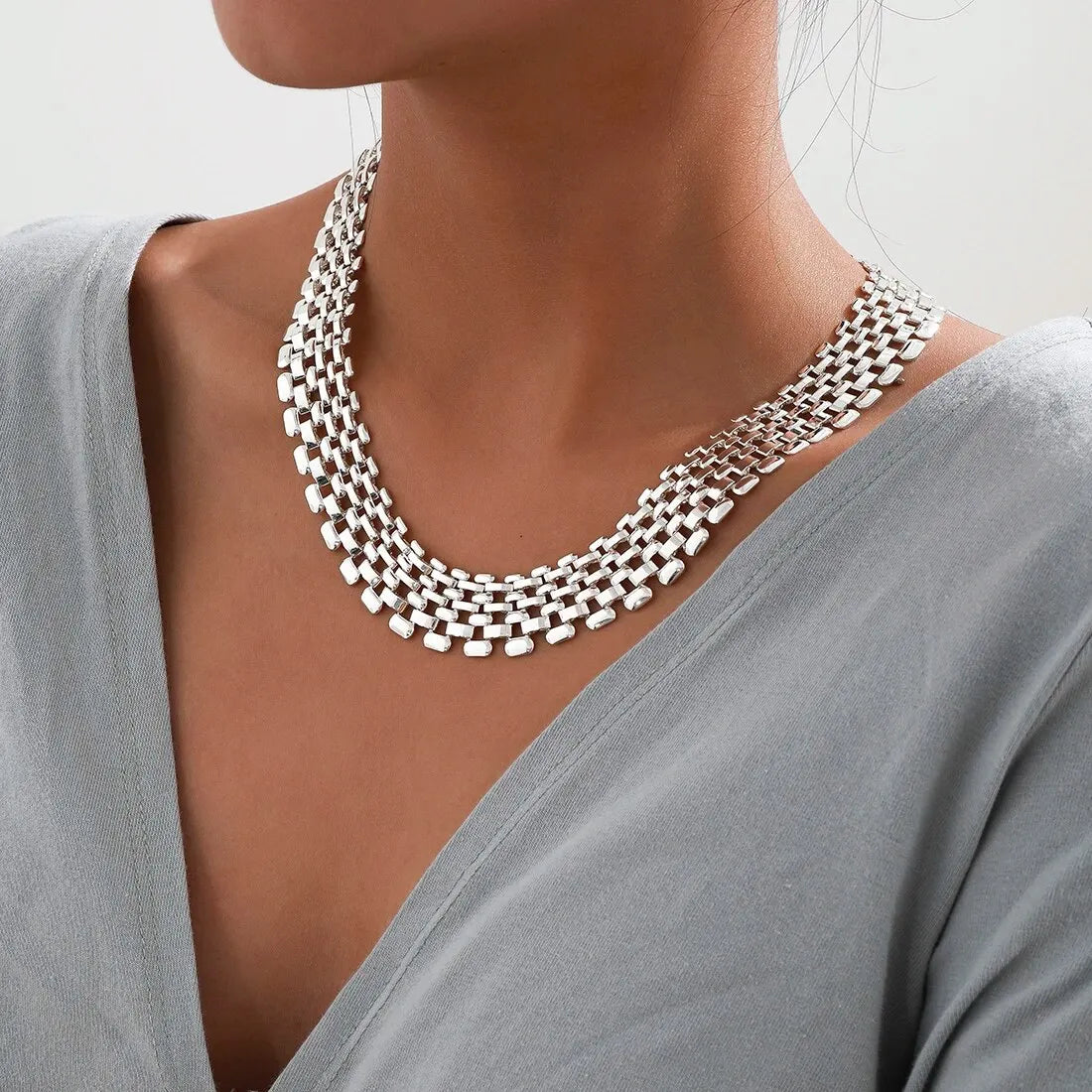 Zilveren Cubaanse Schakelketting