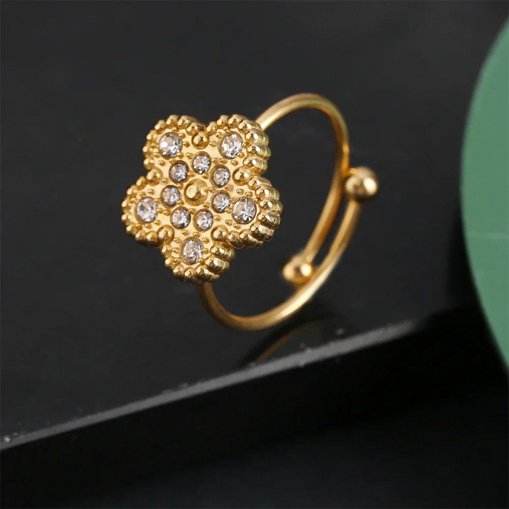 Sieradenset Met Bloemenmotief | Goud