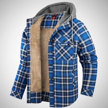 LumberHood | Heren gevoerde ruitjas met capuchon