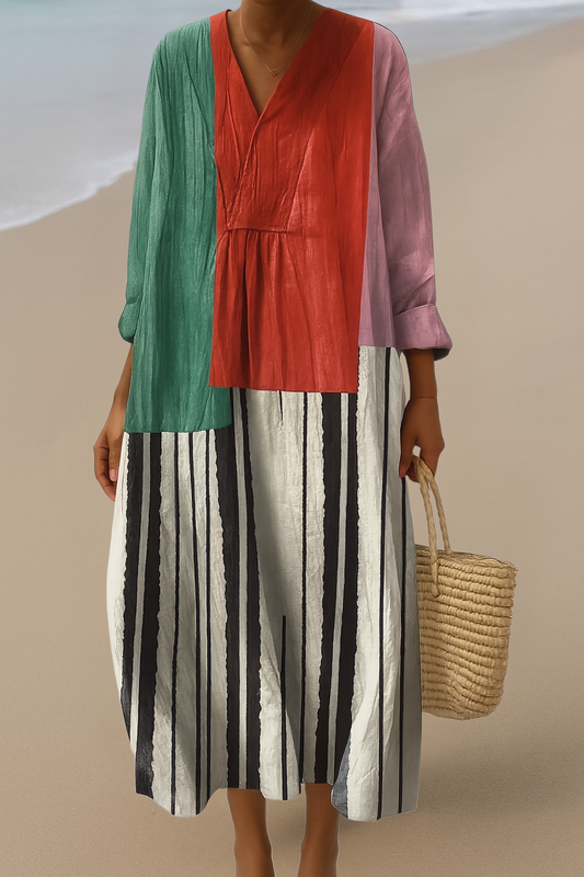 Sofie| Artistieke Maxi-jurk – Laat jezelf zien met moeiteloze stijl
