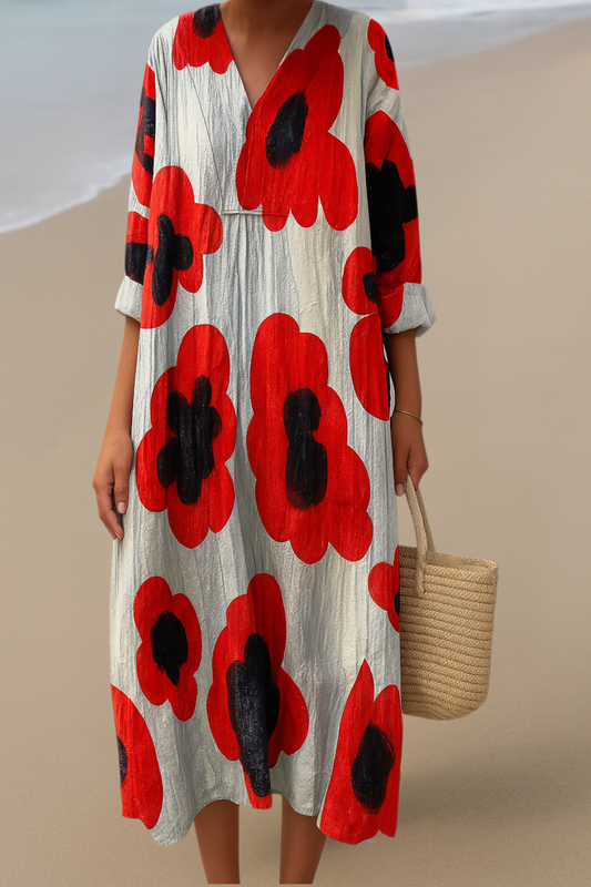 Sofie| Bloemen Maxi-jurk – Durf met Bloemen, Natuurlijk Zelfvertrouwen