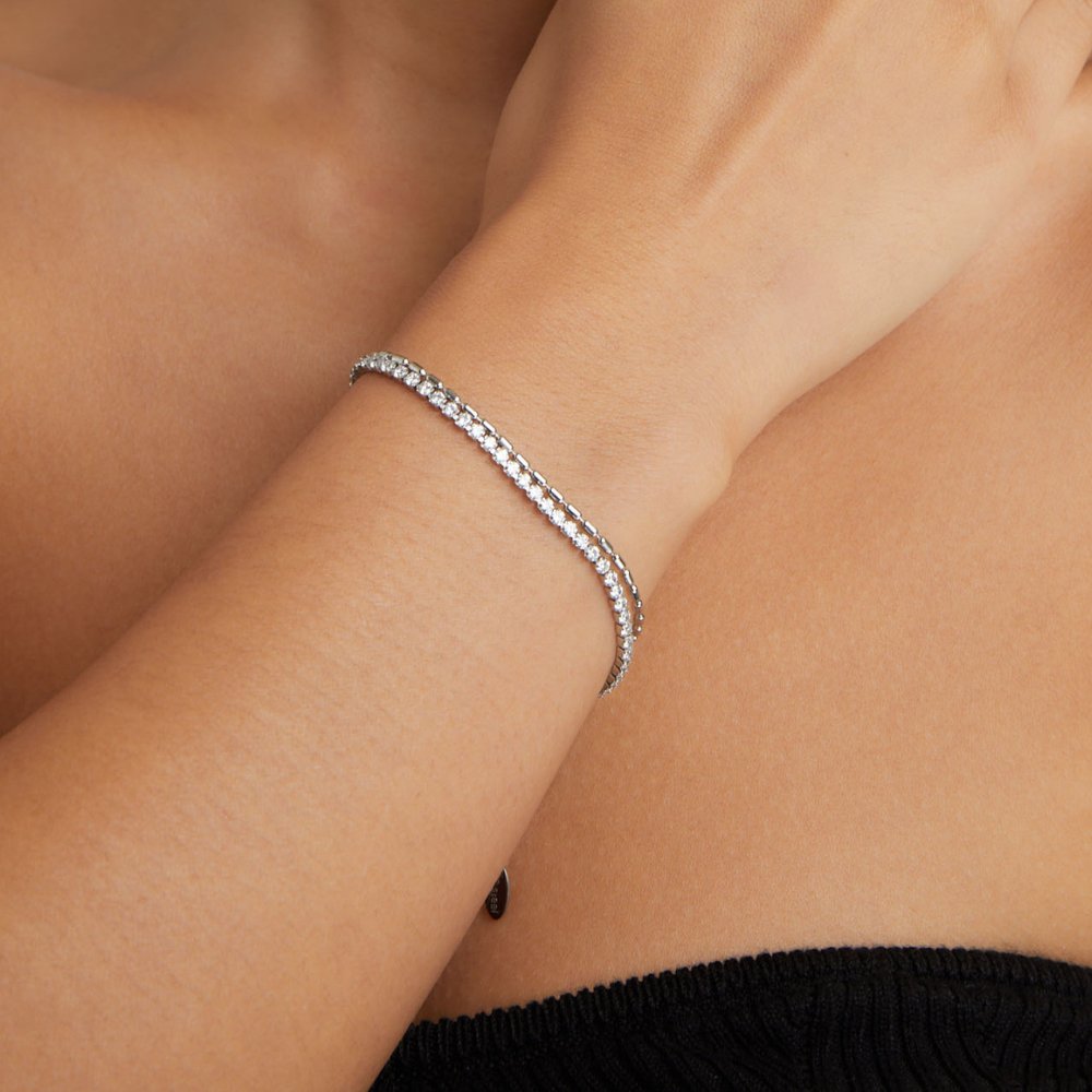 Arelia Kristallen Armband | Zilver