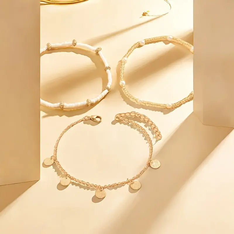Coastal Charm Enkelband Set  | Goud