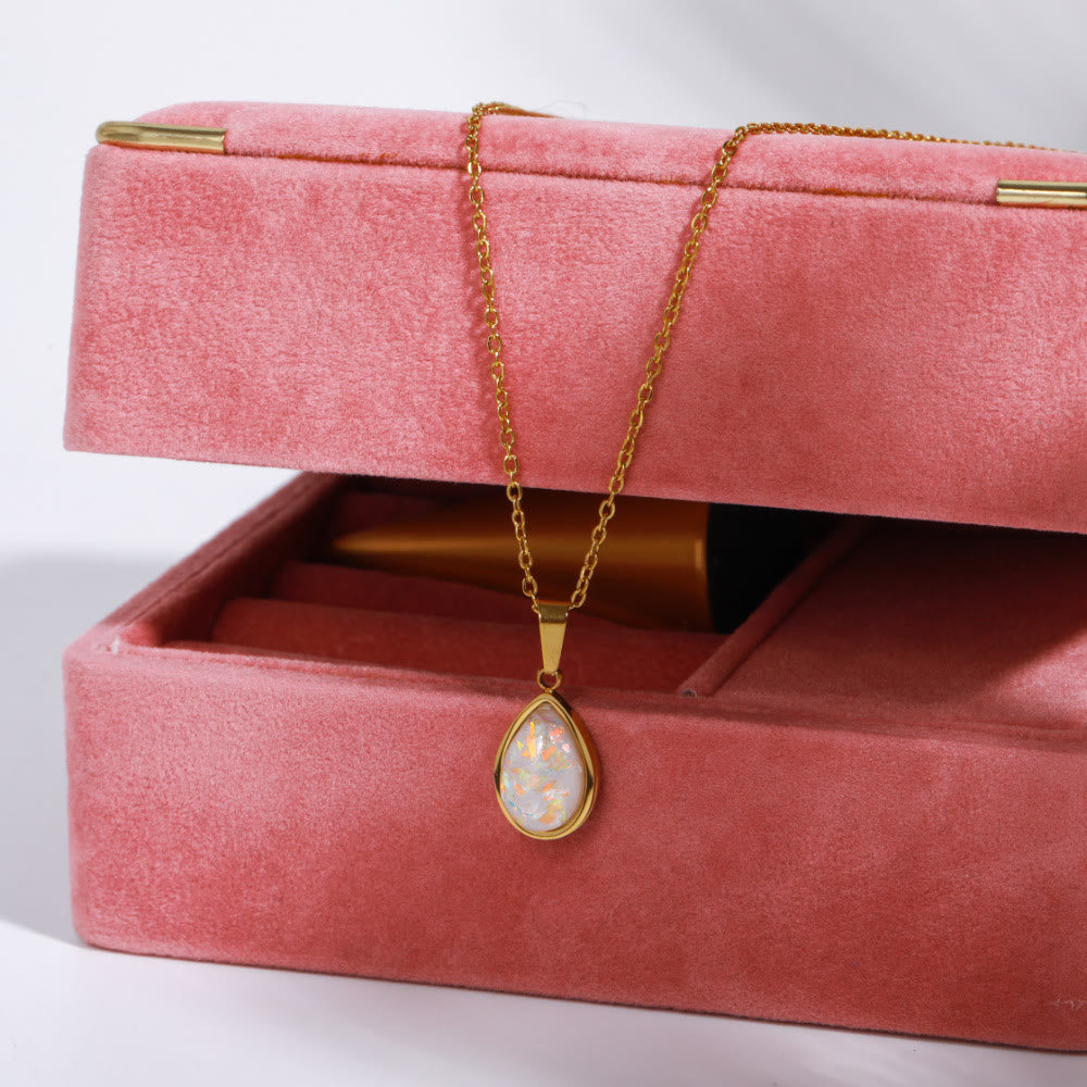 Opal Steen Ketting | Goud