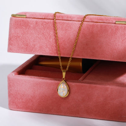 Opal Steen Ketting | Goud