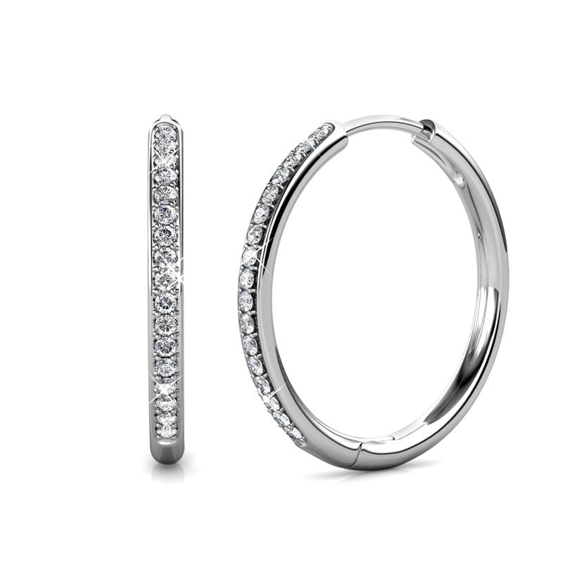 Sorel Pavé Oorbellen  | Witgoud