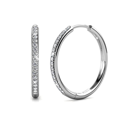 Sorel Pavé Oorbellen  | Witgoud