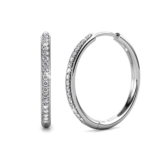 Sorel Pavé Oorbellen  | Witgoud