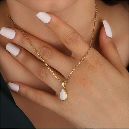 Opal Steen Ketting | Goud