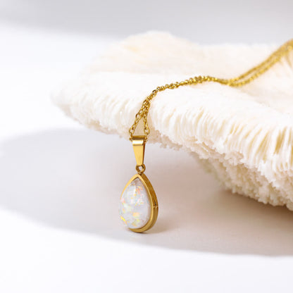 Opal Steen Ketting | Goud