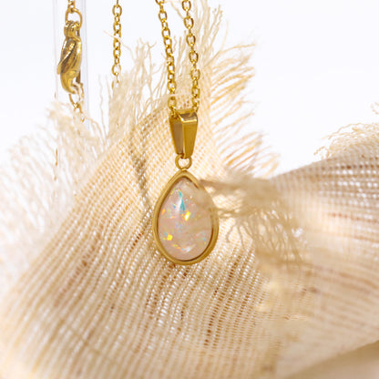 Opal Steen Ketting | Goud
