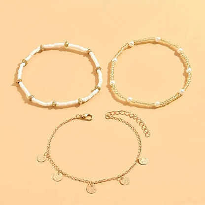 Coastal Charm Enkelband Set  | Goud