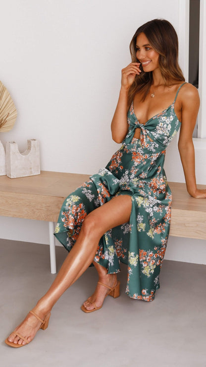 Flora | Romantische Midi-jurk met Bloemenprint