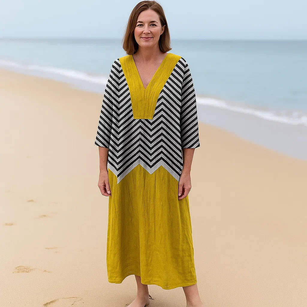 Sofie| Boho Maxijurk – Gedurfde Patronen, Eenvoudig Comfort