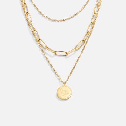 Janie Coin Drielagen Ketting