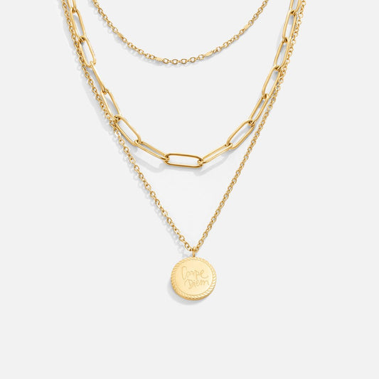 Janie Coin Drielagen Ketting
