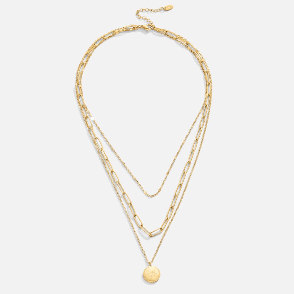 Janie Coin Drielagen Ketting