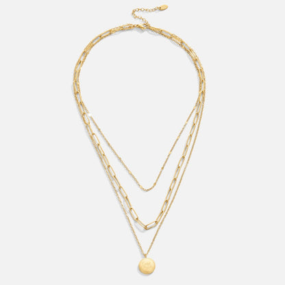 Janie Coin Drielagen Ketting
