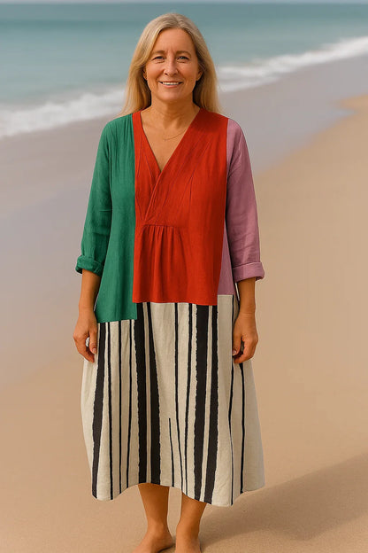 Sofie| Artistieke Maxi-jurk – Laat jezelf zien met moeiteloze stijl