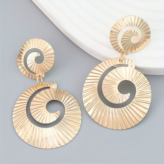 Boho Spiraal Oorbellen | Goud