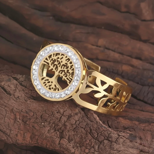 Tree of Life Bright Ring | Goud