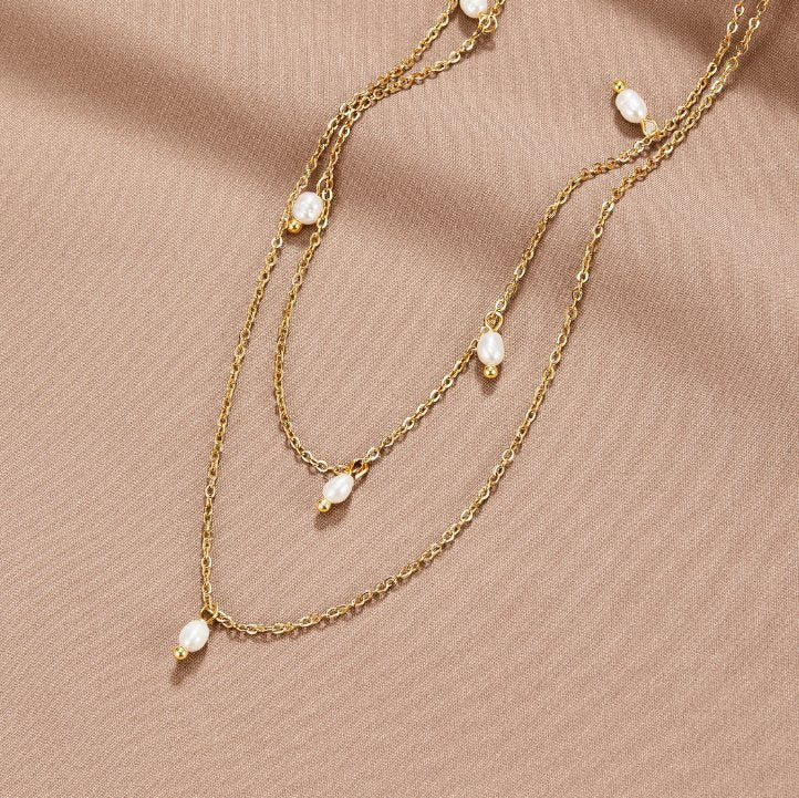 Kay Parel Drielagen Ketting