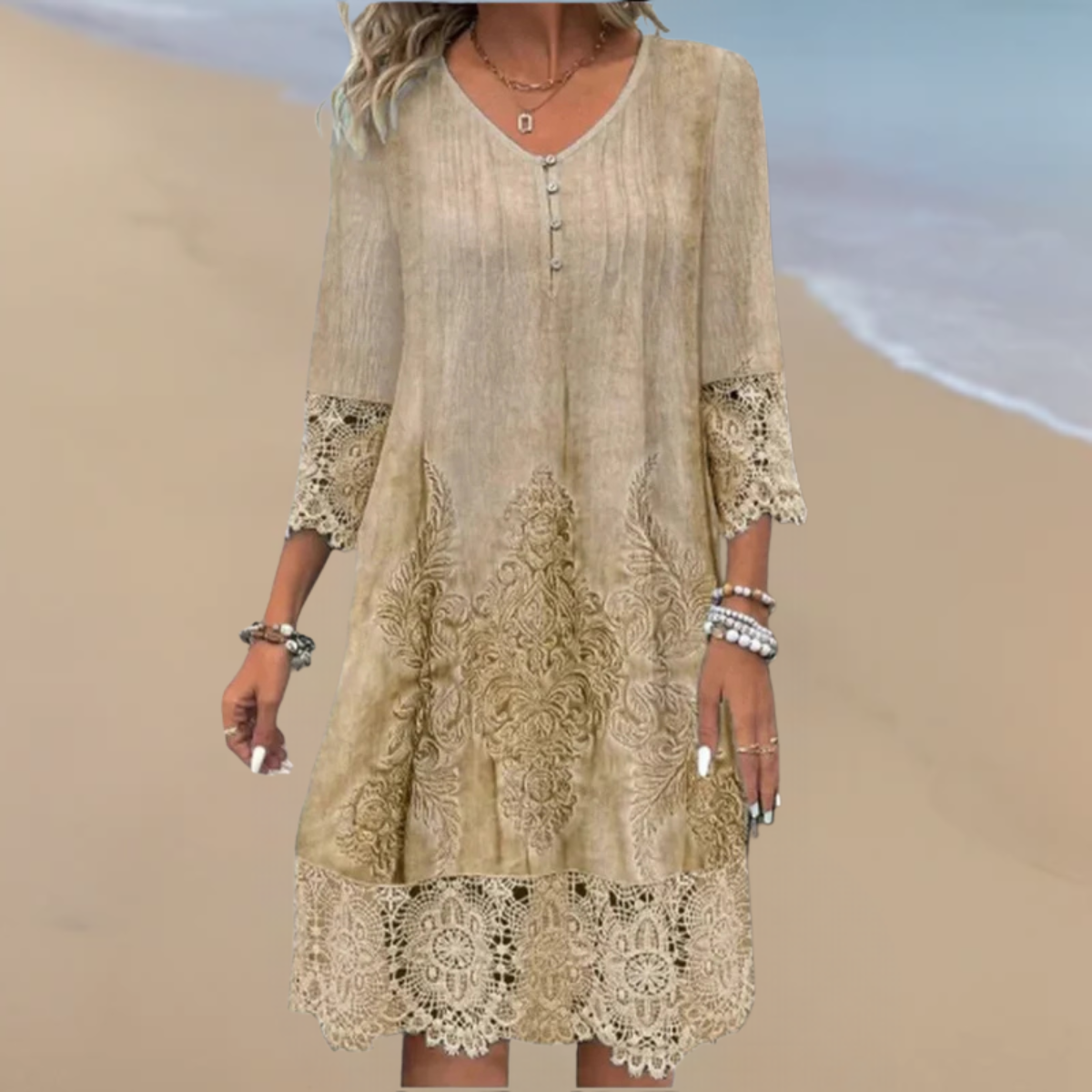 Sofie| Elegante bohemian kant jurk