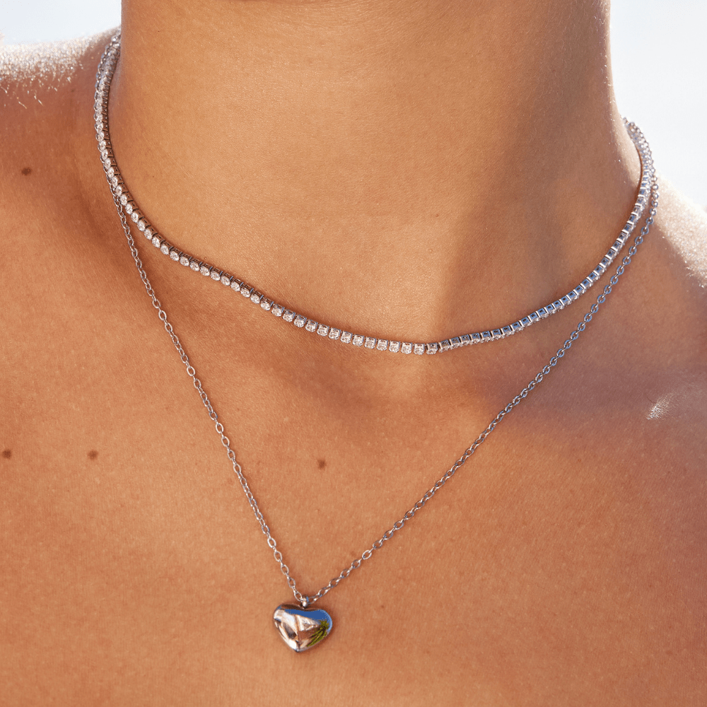 Lexi Zilveren Kristal Ketting