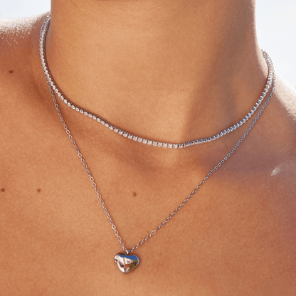 Lexi Zilveren Kristal Ketting