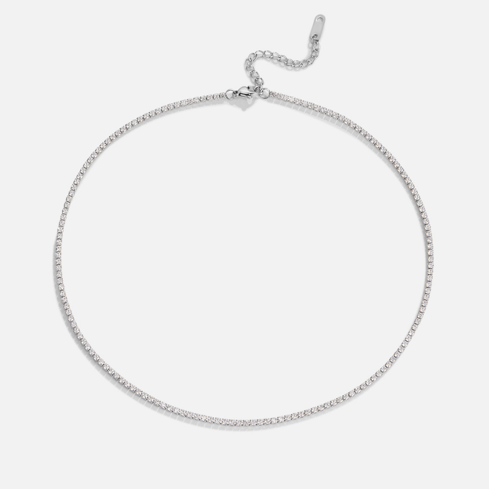 Lexi Zilveren Kristal Ketting