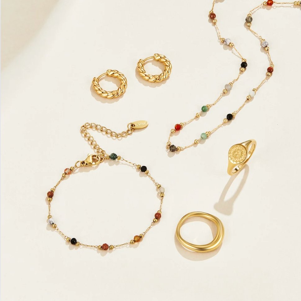 Luly Stone Ketting | Goud
