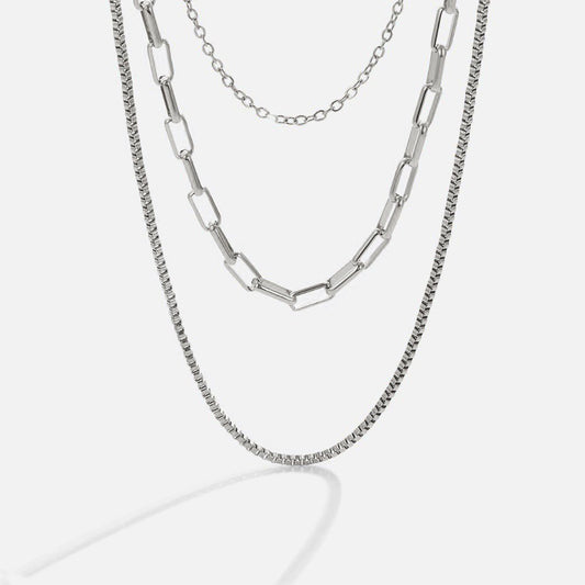 Miela Gelaagde Schakelketting | Zilver