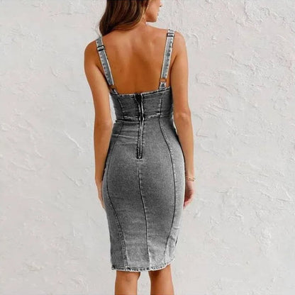 Mona | Denim-Camisole-Jurk