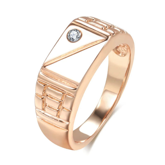 Luxe glanzende zegelring | Goud