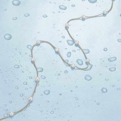 Nura Parel Zilveren Ketting