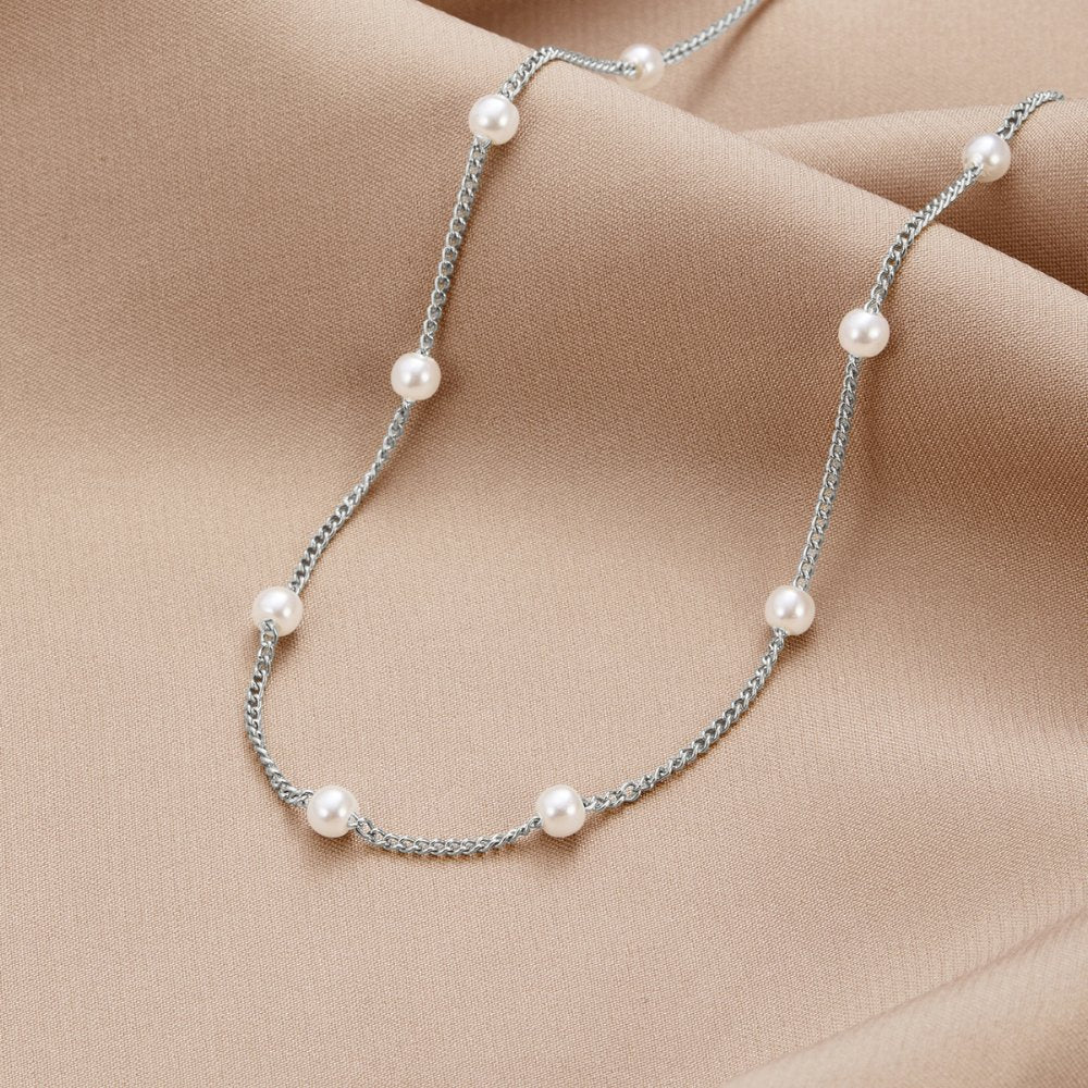 Nura Parel Zilveren Ketting