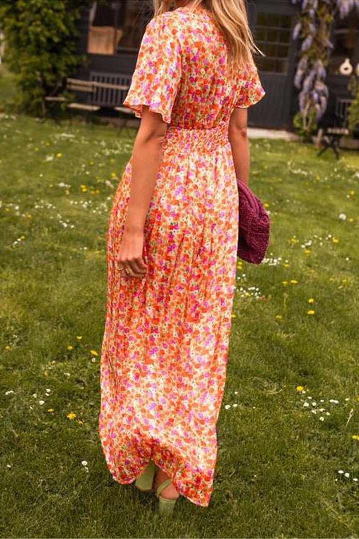 Pauline™ | Lange jurk met bloemen