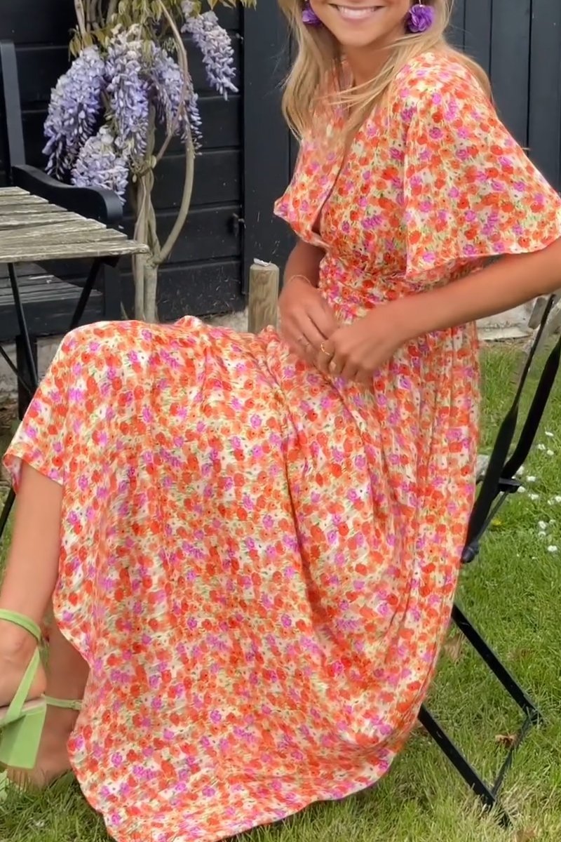 Pauline™ | Lange jurk met bloemen