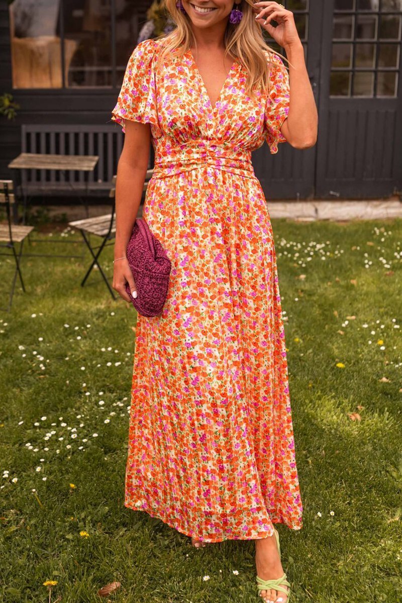 Pauline™ | Lange jurk met bloemen