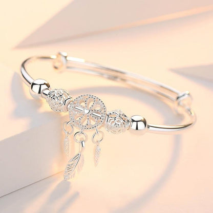 Verstelbare Dromenvanger Armband | Zilver