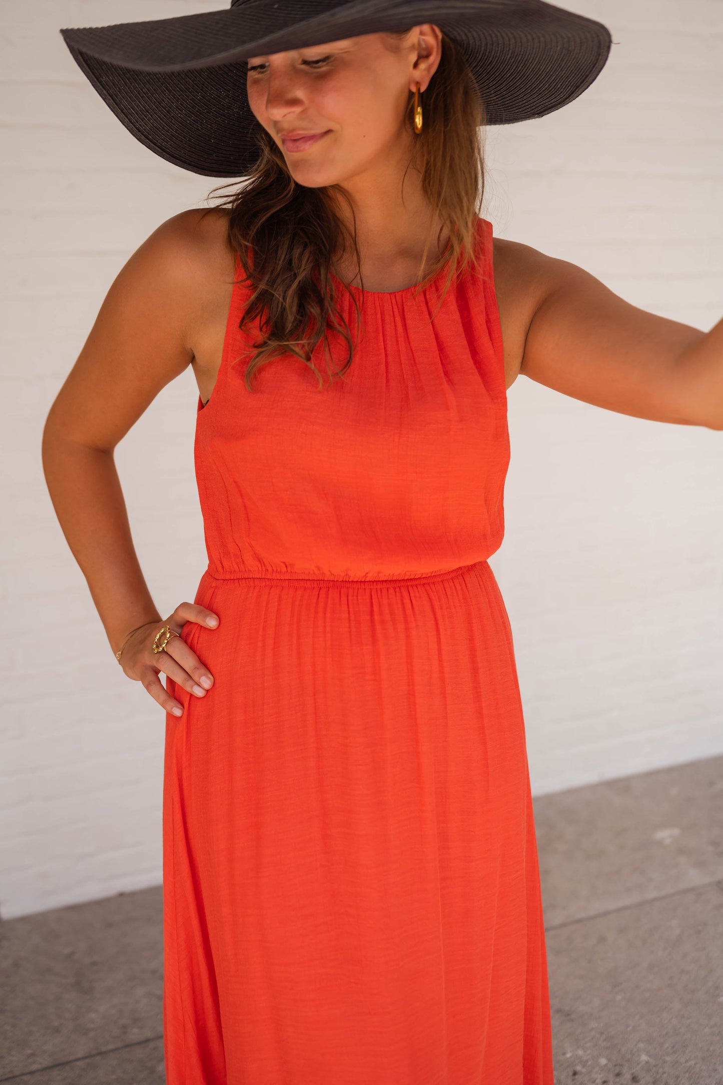 Norelia® | De zomerjurk in een krachtige oranje kleur