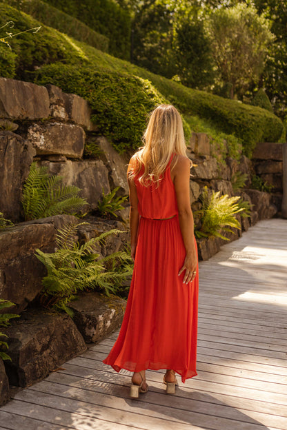 Norelia® | De zomerjurk in een krachtige oranje kleur