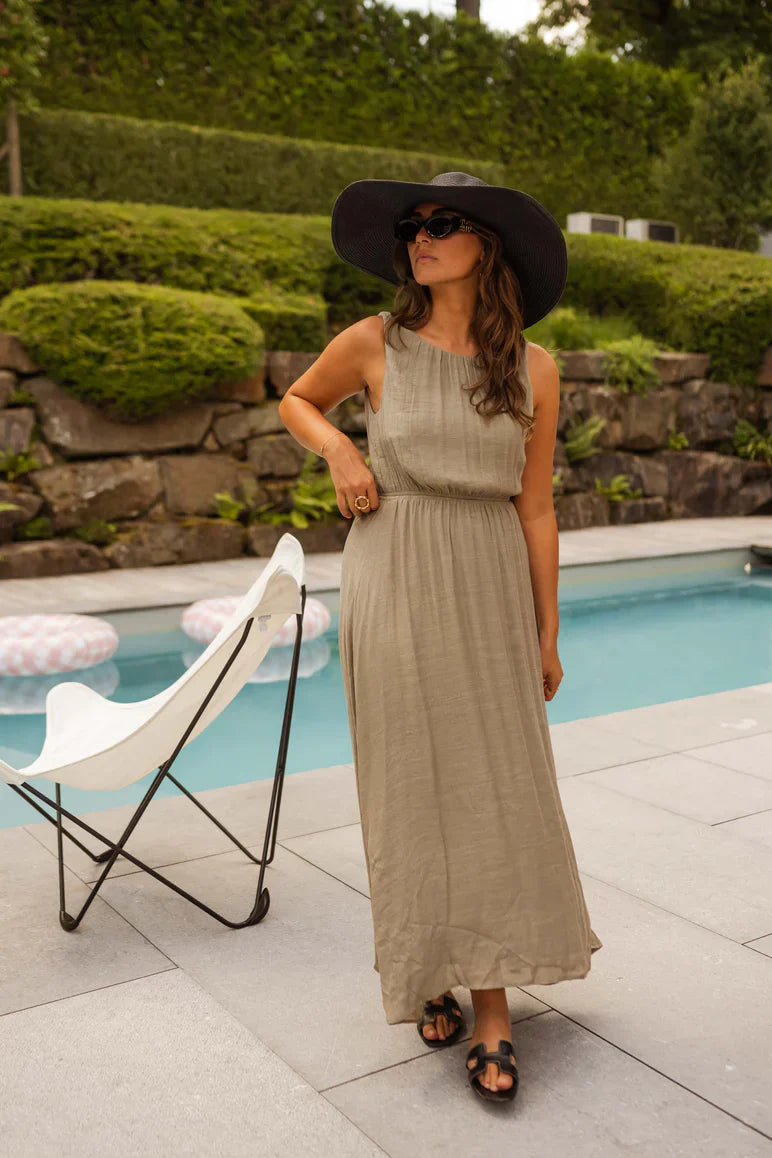 Norelia® | De zomerjurk in elegant kaki