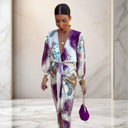 Valeria | Elegante jurk met strik in de taille