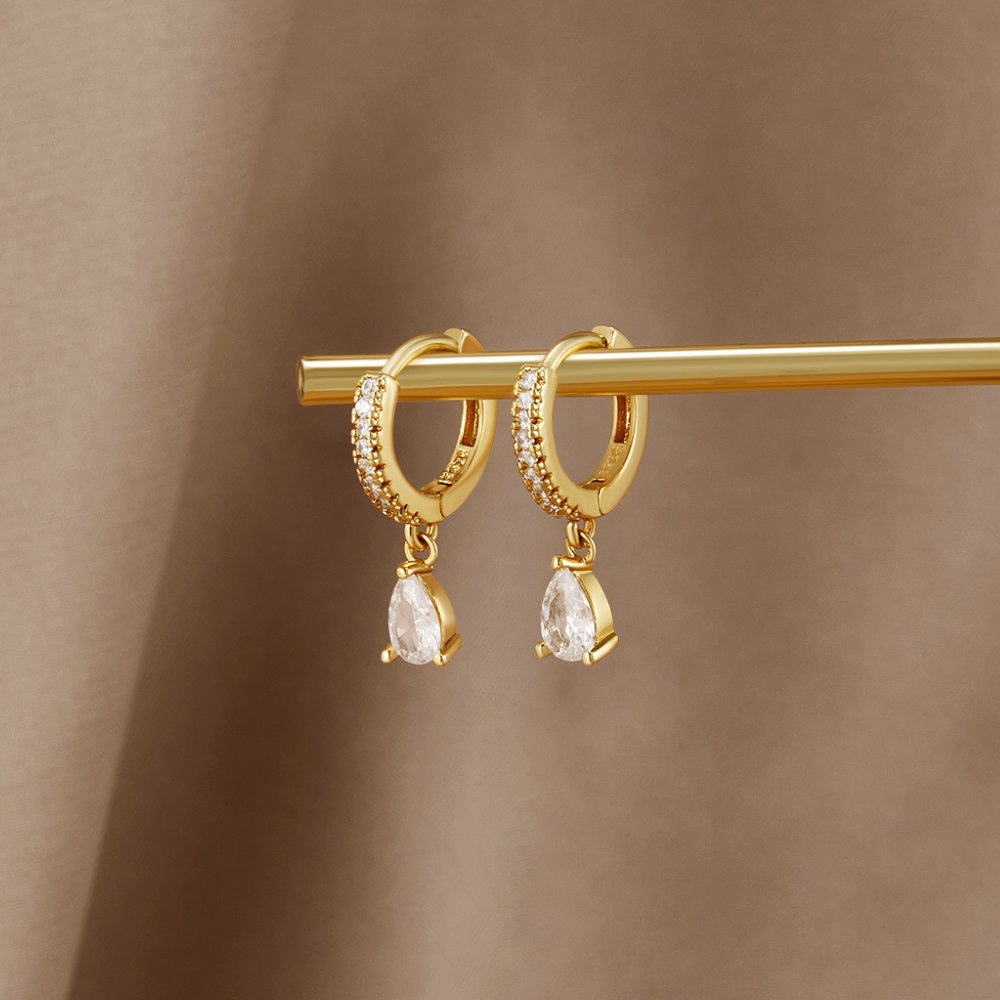 Premium Kristallen Oorbellen | goud